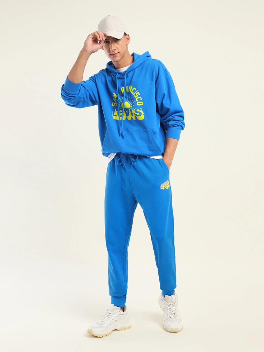 Men's Dark Blue Regular Fit Joggers All Fit