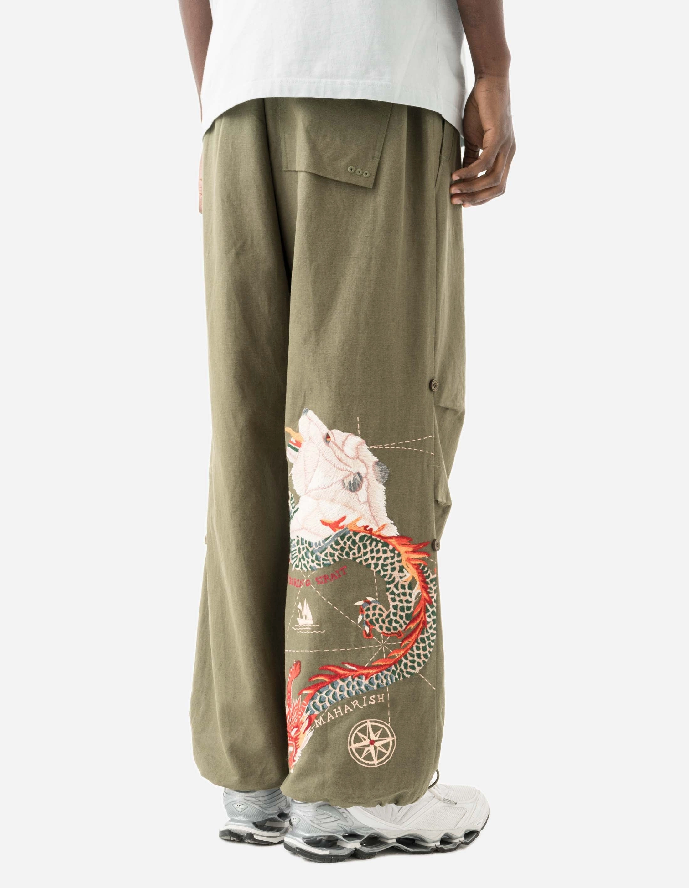 Active Comfort Wear AbrasionResistant 7087 The Bering Strait Embroidered Loose Snopants? Olive OG-107F