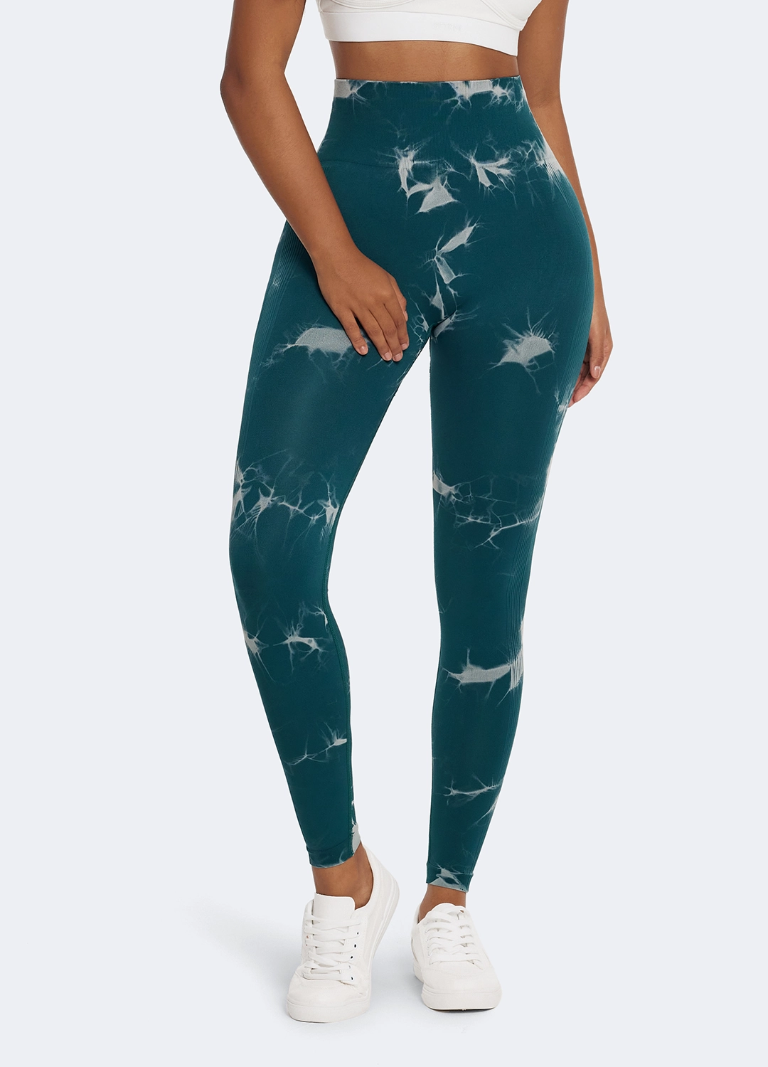 Tie Dye Leggings with Push-Up Compression Support Beginner Level