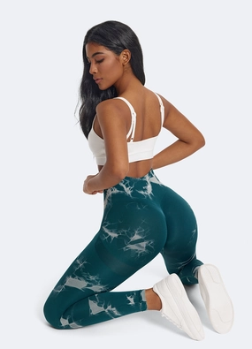 Chill Day Soft Touch For Adults Tie Dye Leggings with Push-Up