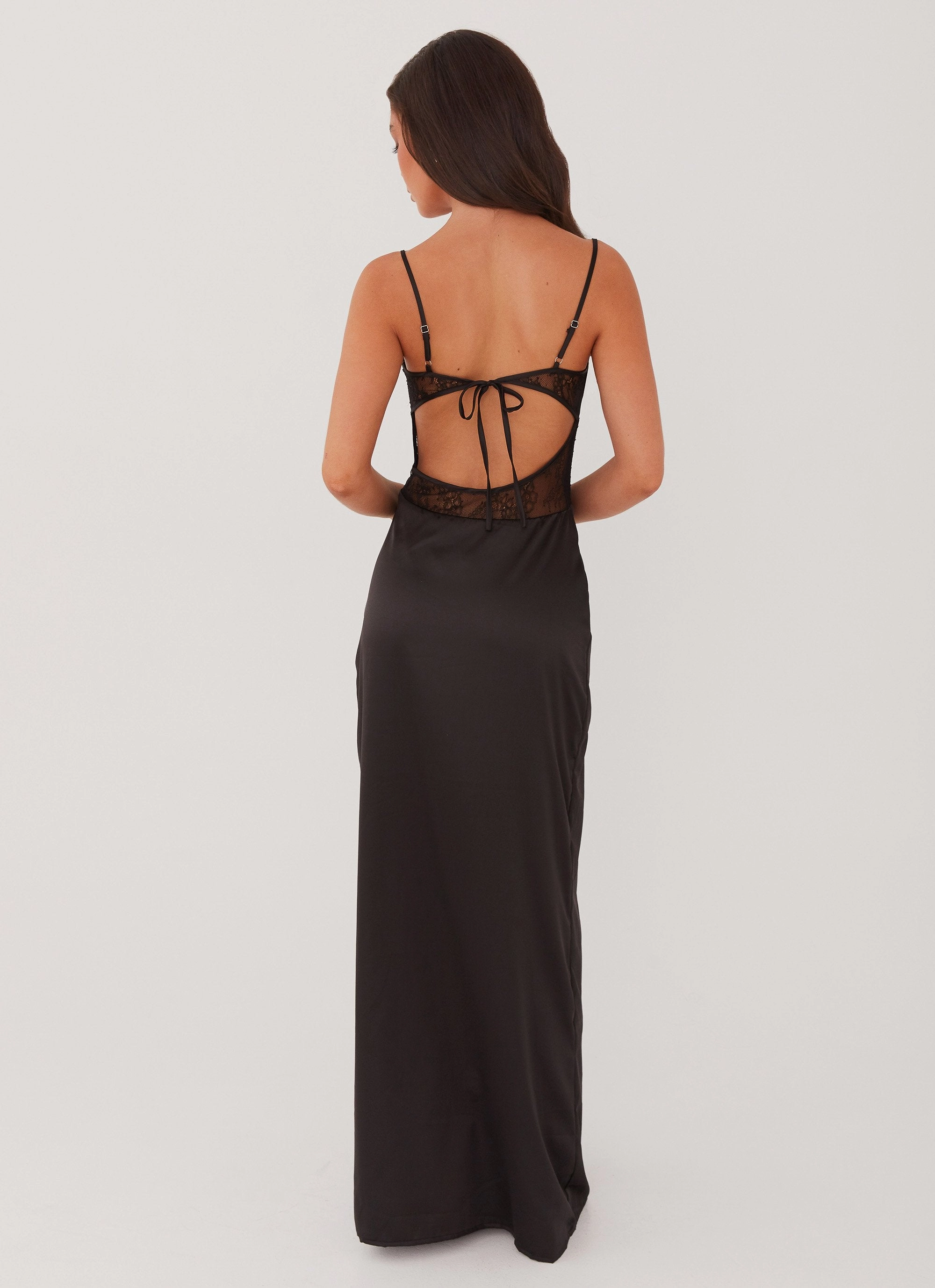 Clean Outfit Luxe Appeal Palais Royale Lace Maxi Dress - Black