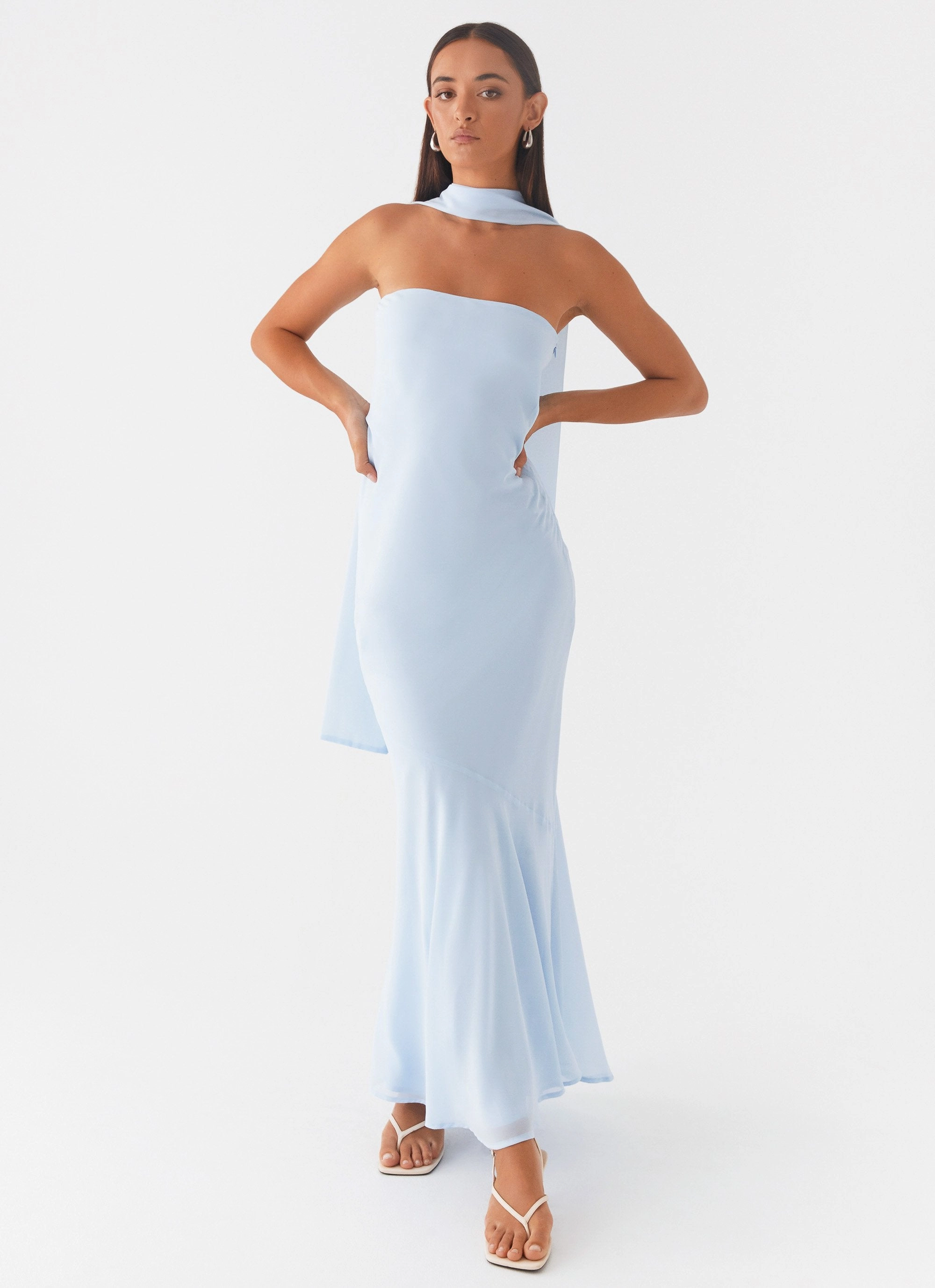 Under The Pagoda Maxi Dress - Blue Street Ready