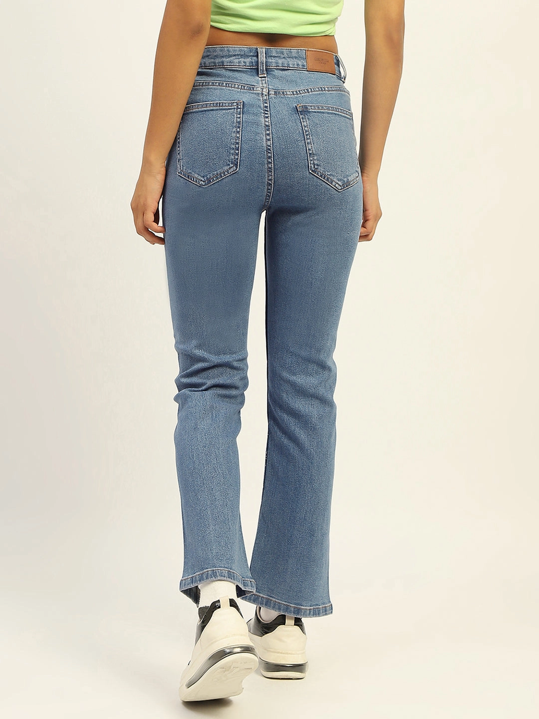 Neutral Style Madame Blue Straight Fit Cotton Denim