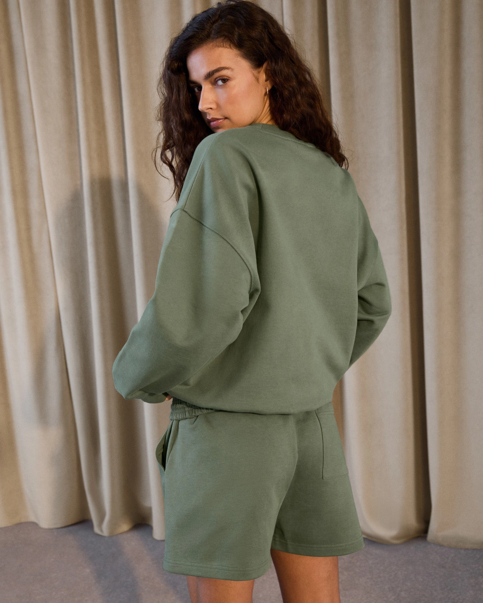 Performance Ready Varsity Sweat Shorts - Eden Green/Marshmallow White