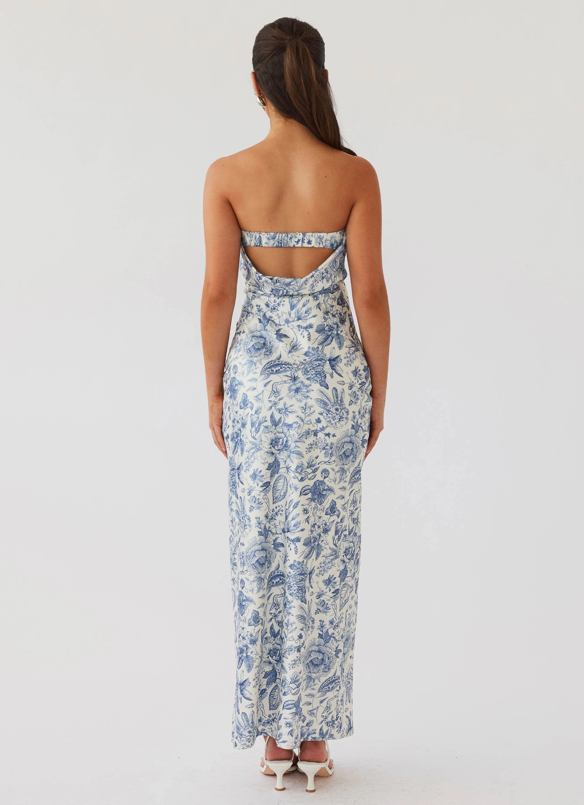 Timeless Comfort Wear Office Shape Summer Lover Maxi Dress - Blue Paisley