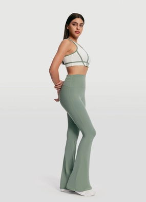 Maternity Wear Rib Knit Sport Look Foxy Flare Leggings