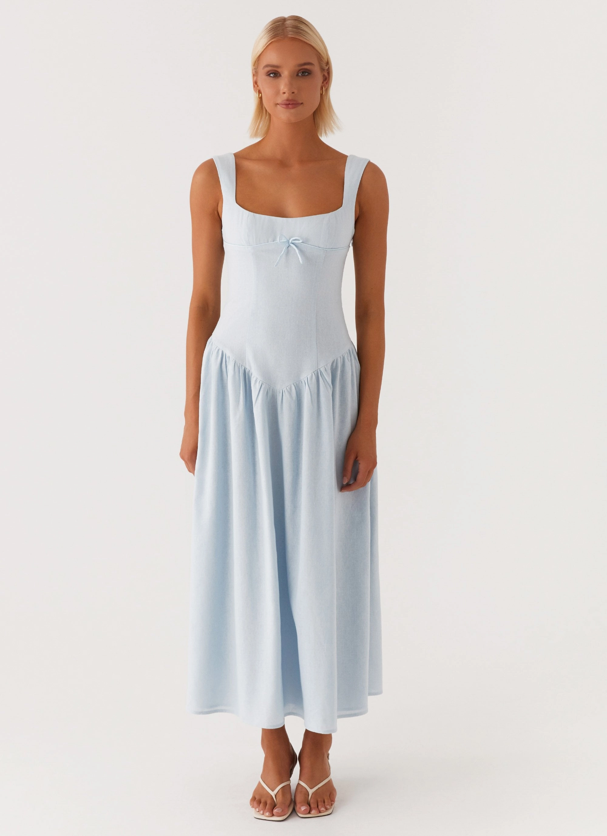 Suzie Midi Dress - Blue Cute Touch Relaxed Fit Design