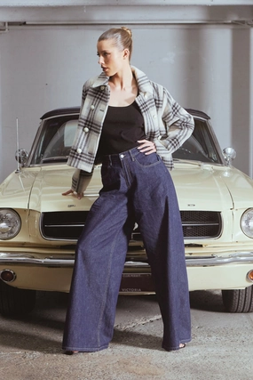 Fate Peaceful Jacket Check Ergonomic Drape TemperatureRegulating Fabric