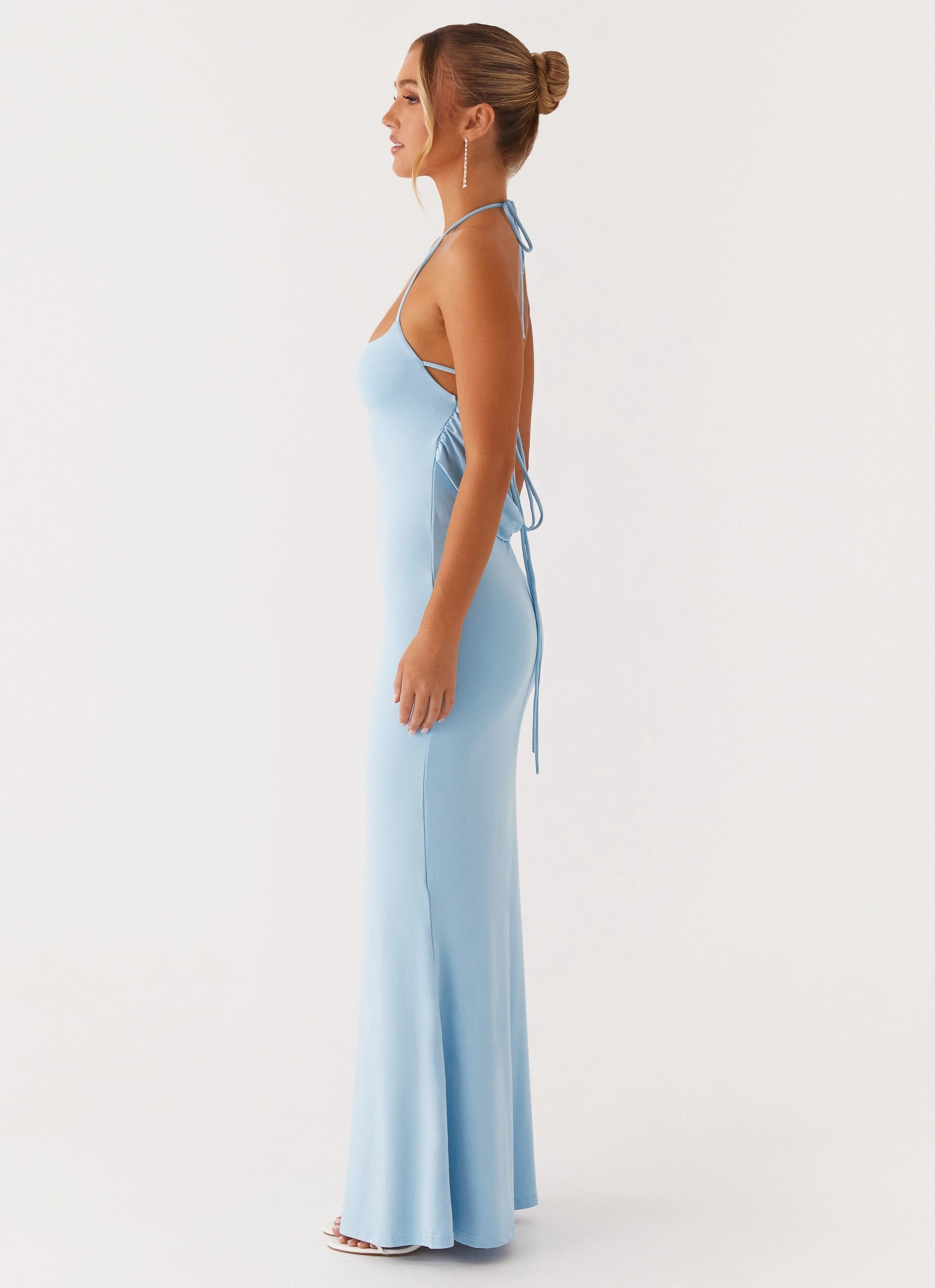 Tailored Wear Light Attitude Talk About Us Maxi Dress - Blue