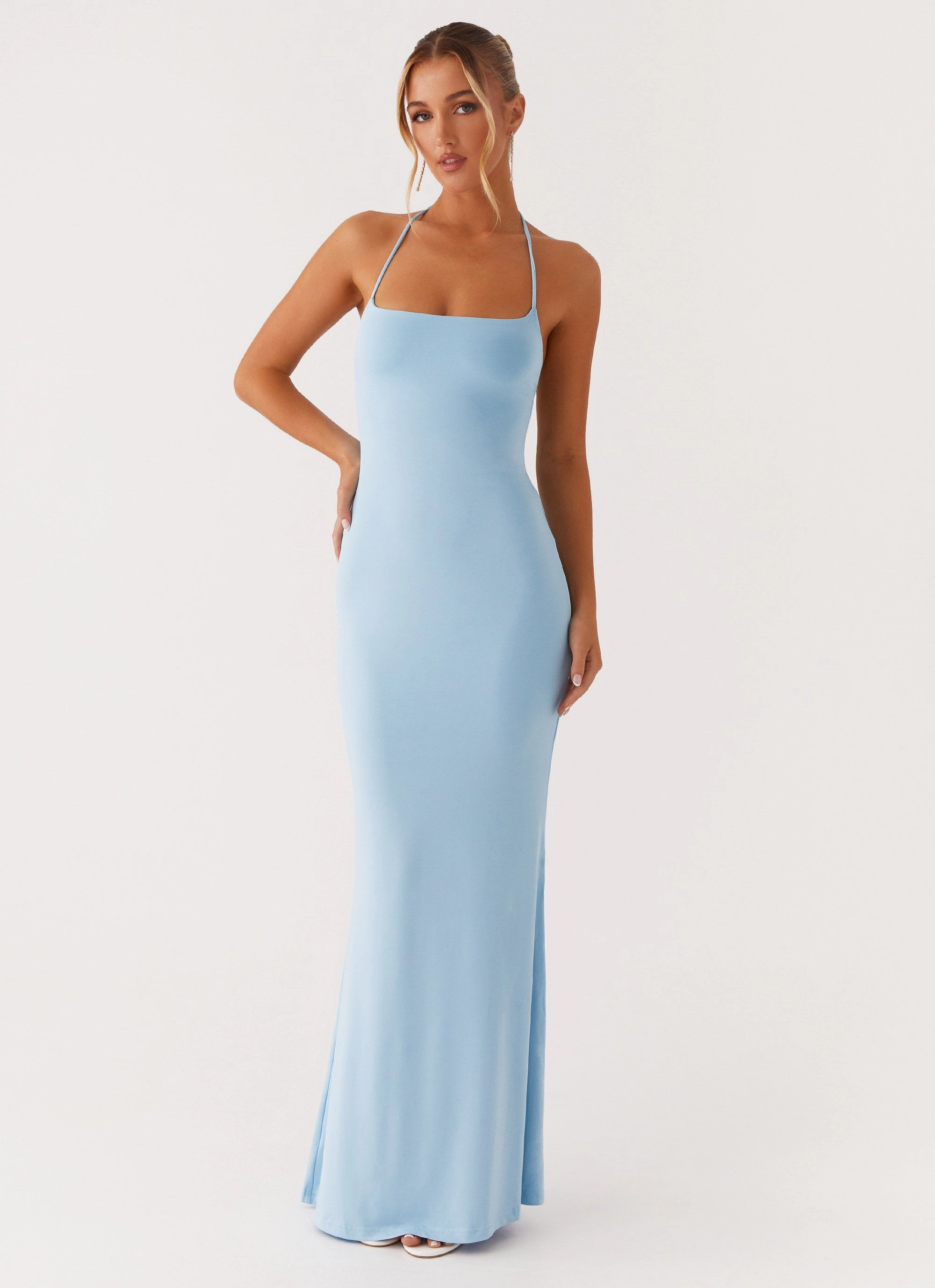 Coastal Chic Tailored Layers Talk About Us Maxi Dress - Blue