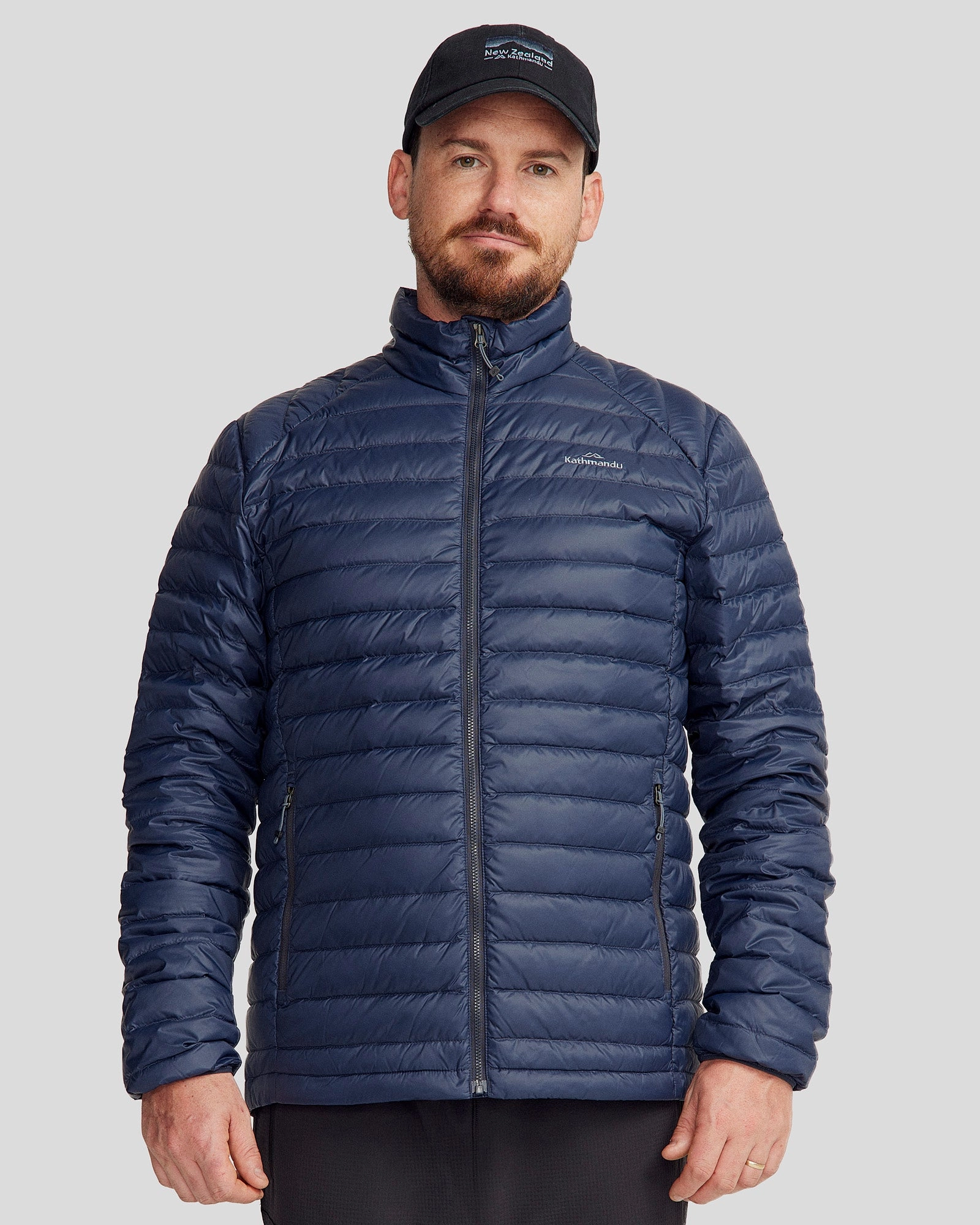 Men's Heli Down Jacket v4 - Pure Navy Low Profile Fastening Noise Reduced Fastener System