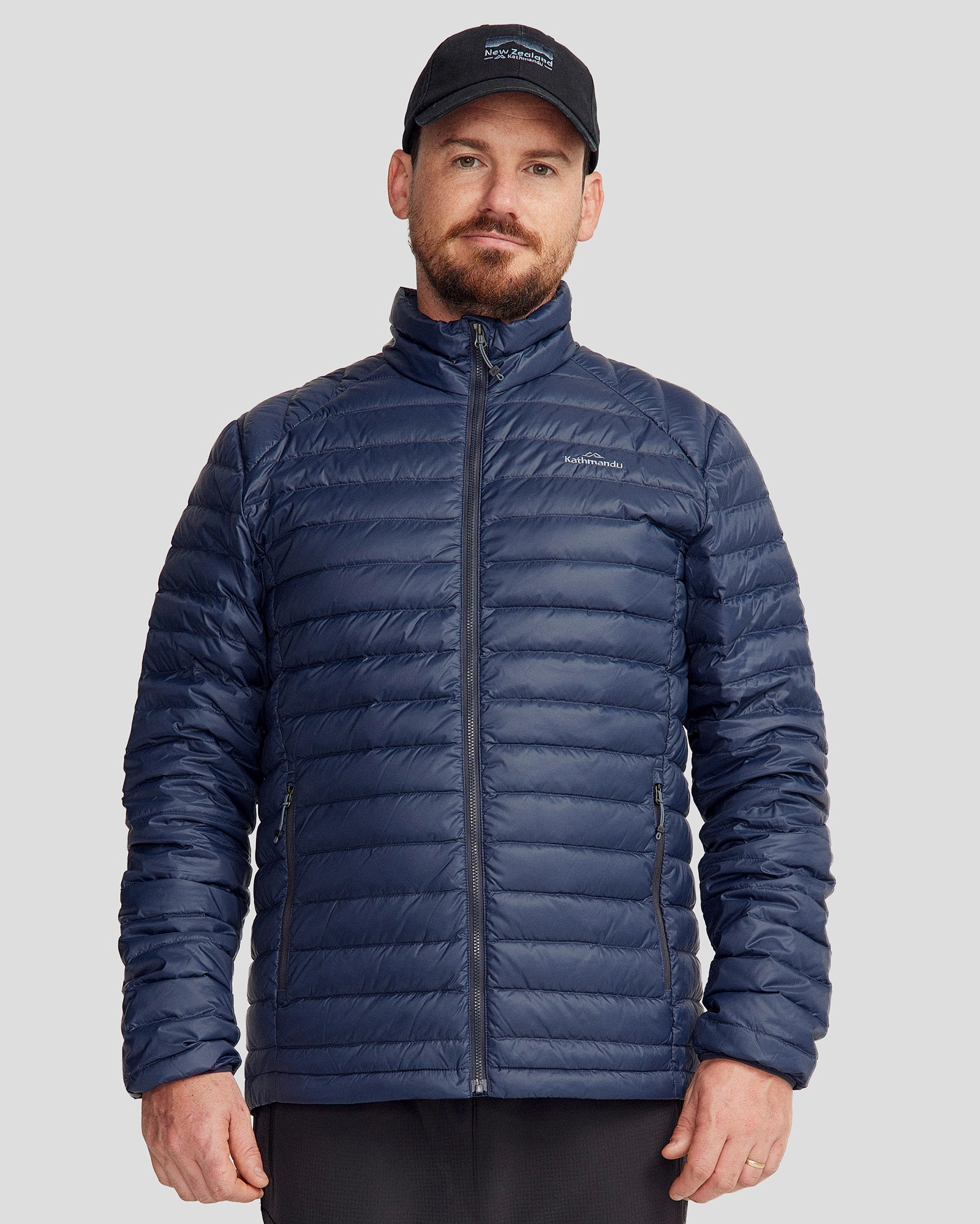 Men's Heli Down Jacket v4 - Pure Navy Teflon Finish Elastic Binding