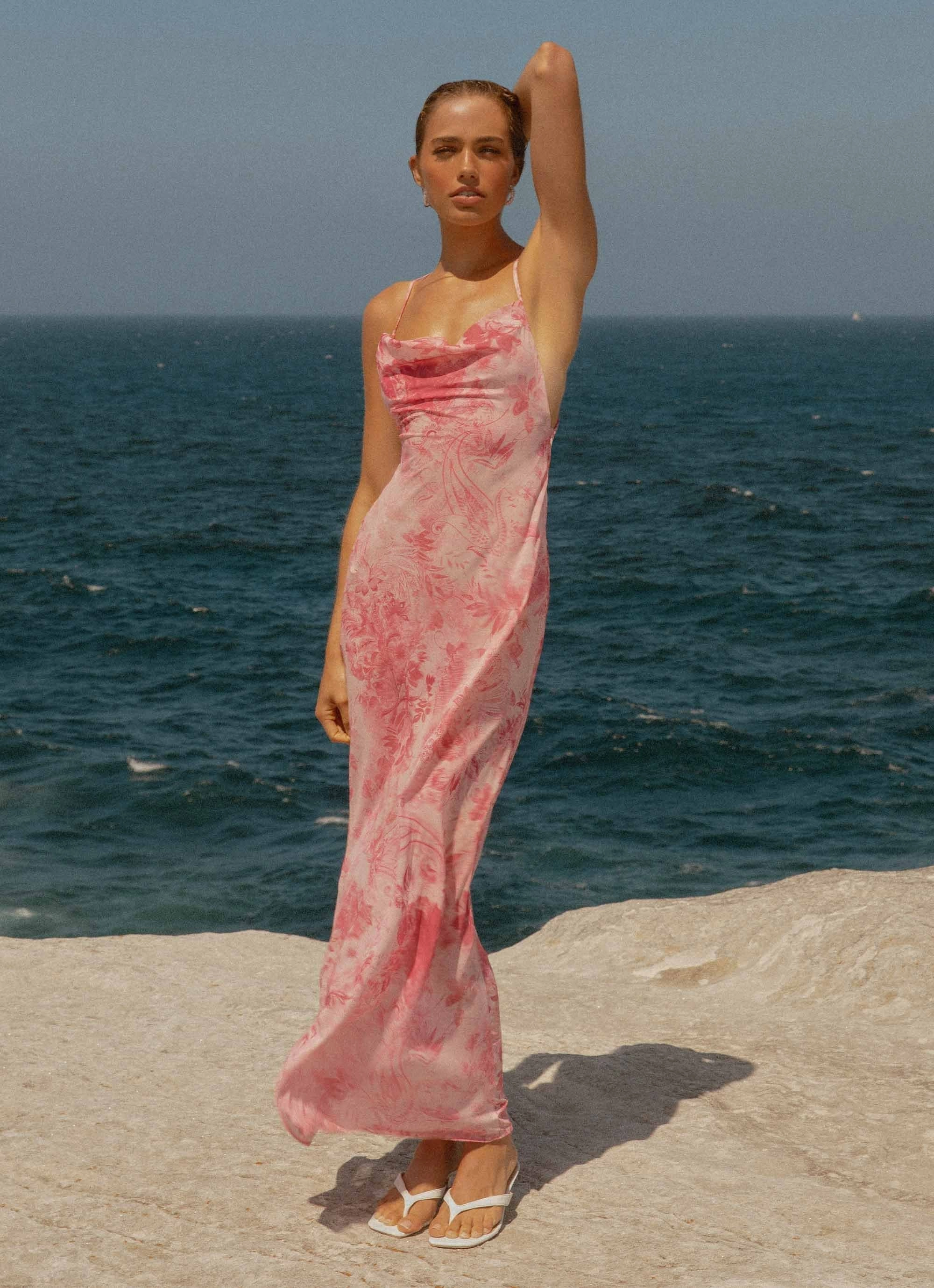 Music-Concert Tara Maxi Dress - Pink Print