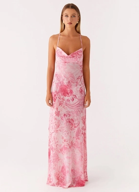 Classic Vibe Tara Maxi Dress - Pink Print