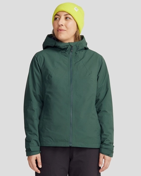 Soft Interior Coating Rugged Daily Style Women's Trailhead 2L novaLOFT Rain Jacket - Deep Forest