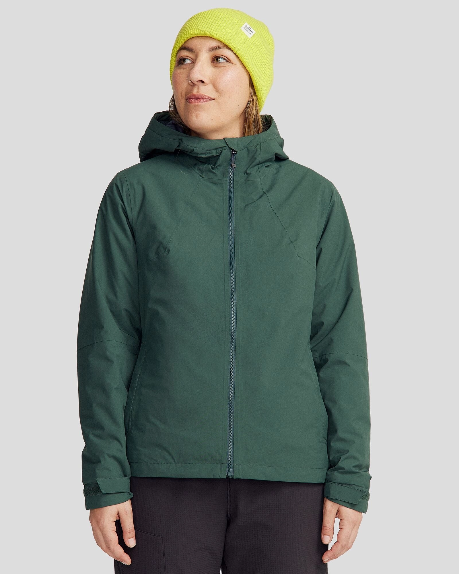 Soft Interior Coating Rugged Daily Style Women's Trailhead 2L novaLOFT Rain Jacket - Deep Forest