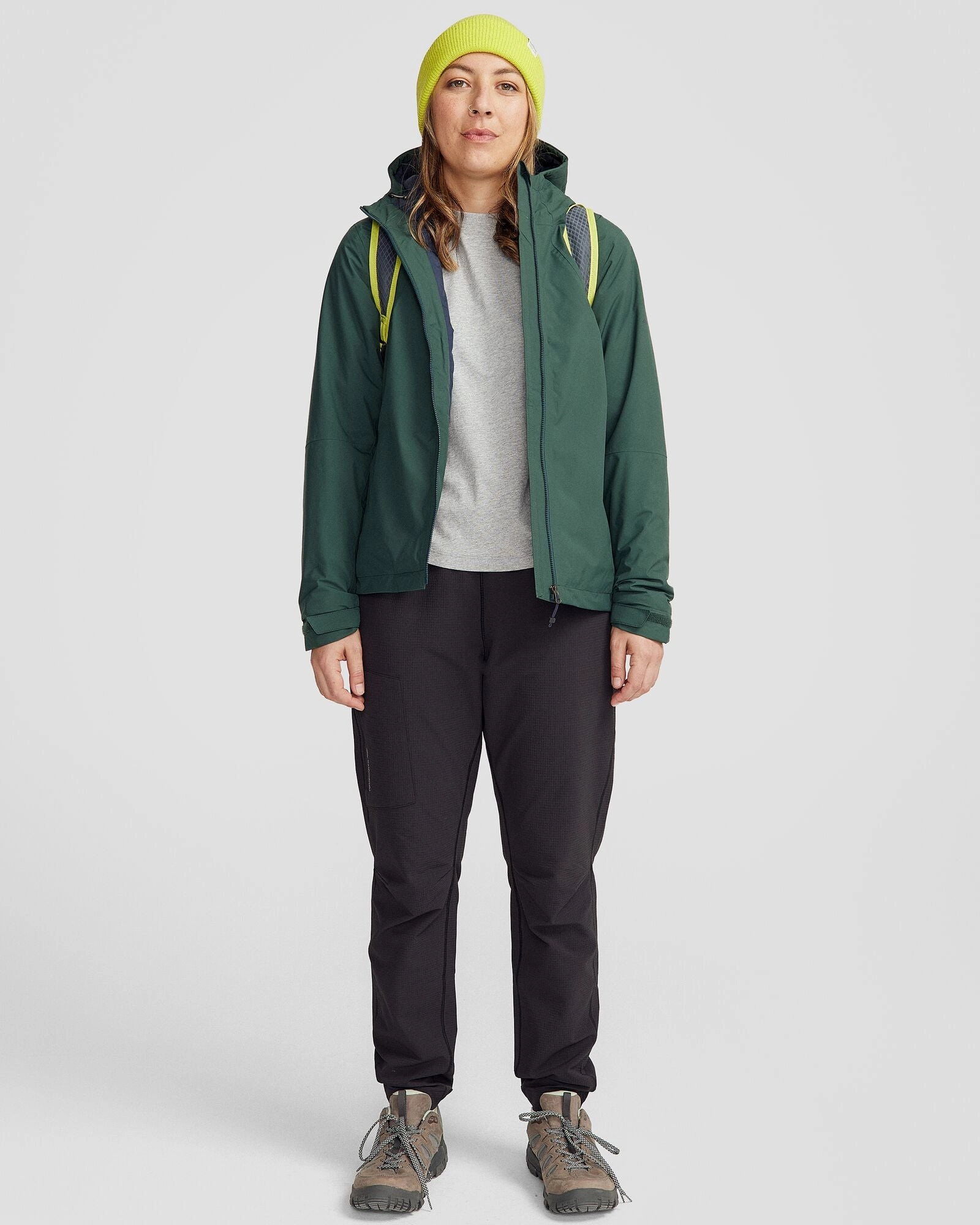 Women's Trailhead 2L novaLOFT Rain Jacket - Deep Forest Compression Storage Noise Reduction Design