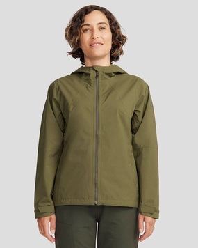 Stain Resistant Women's Trailhead Stretch 2.5-layer Rain Jacket - Light Moss
