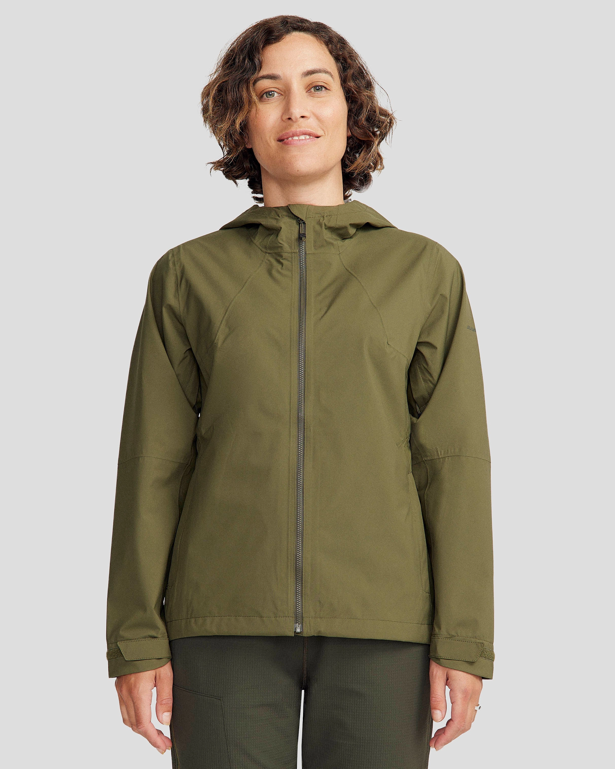 Women's Trailhead Stretch 2.5-layer Rain Jacket - Light Moss Heavy Duty Buckle Light Reflectivity Trim