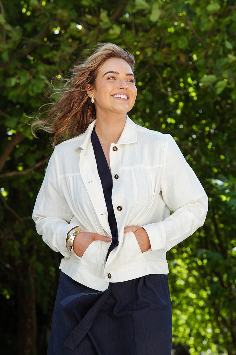 Eco Friendly Dye Process Elm Maylee Jacket Marshmallow