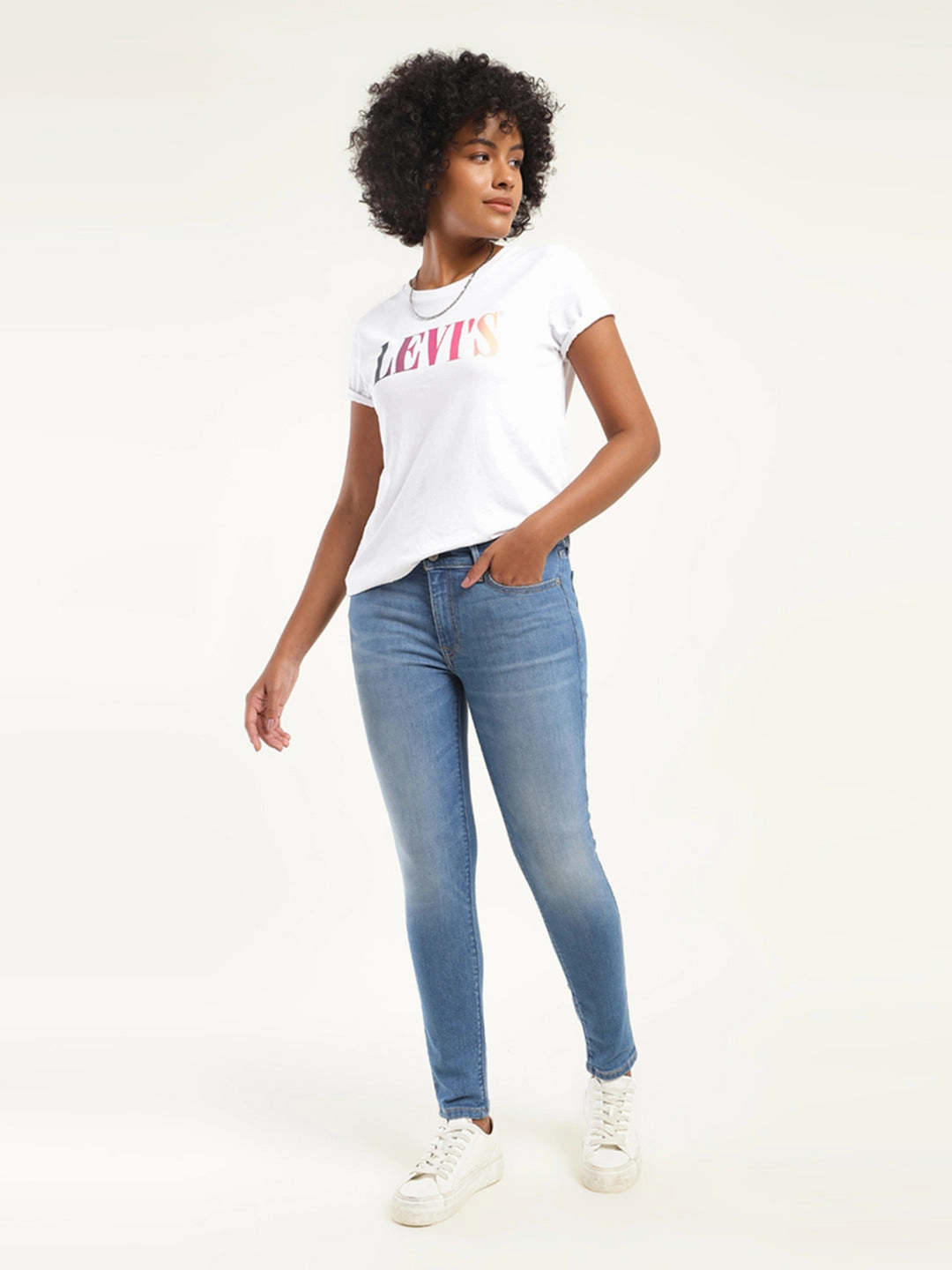 Fashion Routine Neutral design Women's 711 Blue Skinny Fit Mid Rise Jeans