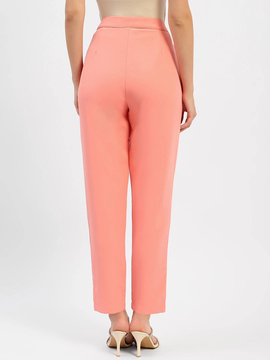 TearResistantMaterial Eco Friendly Material Madame Salmon Solid Regular Trousers