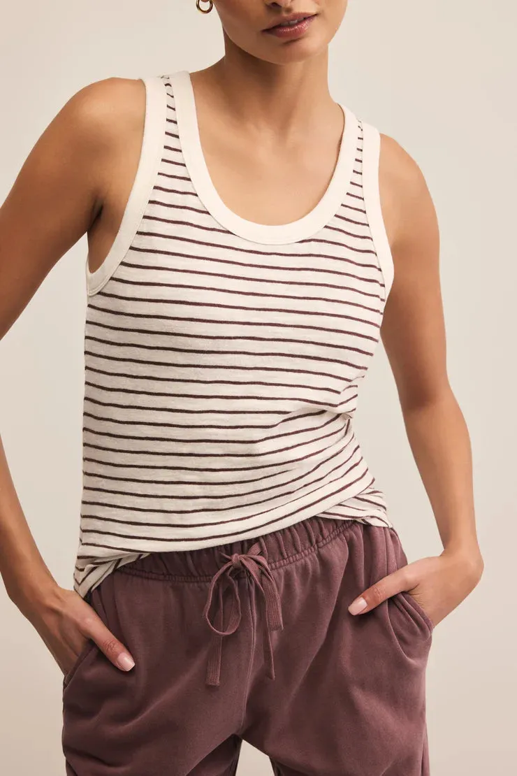 The Perfect Striped Tank | Sandalwood Printed style Running Speed