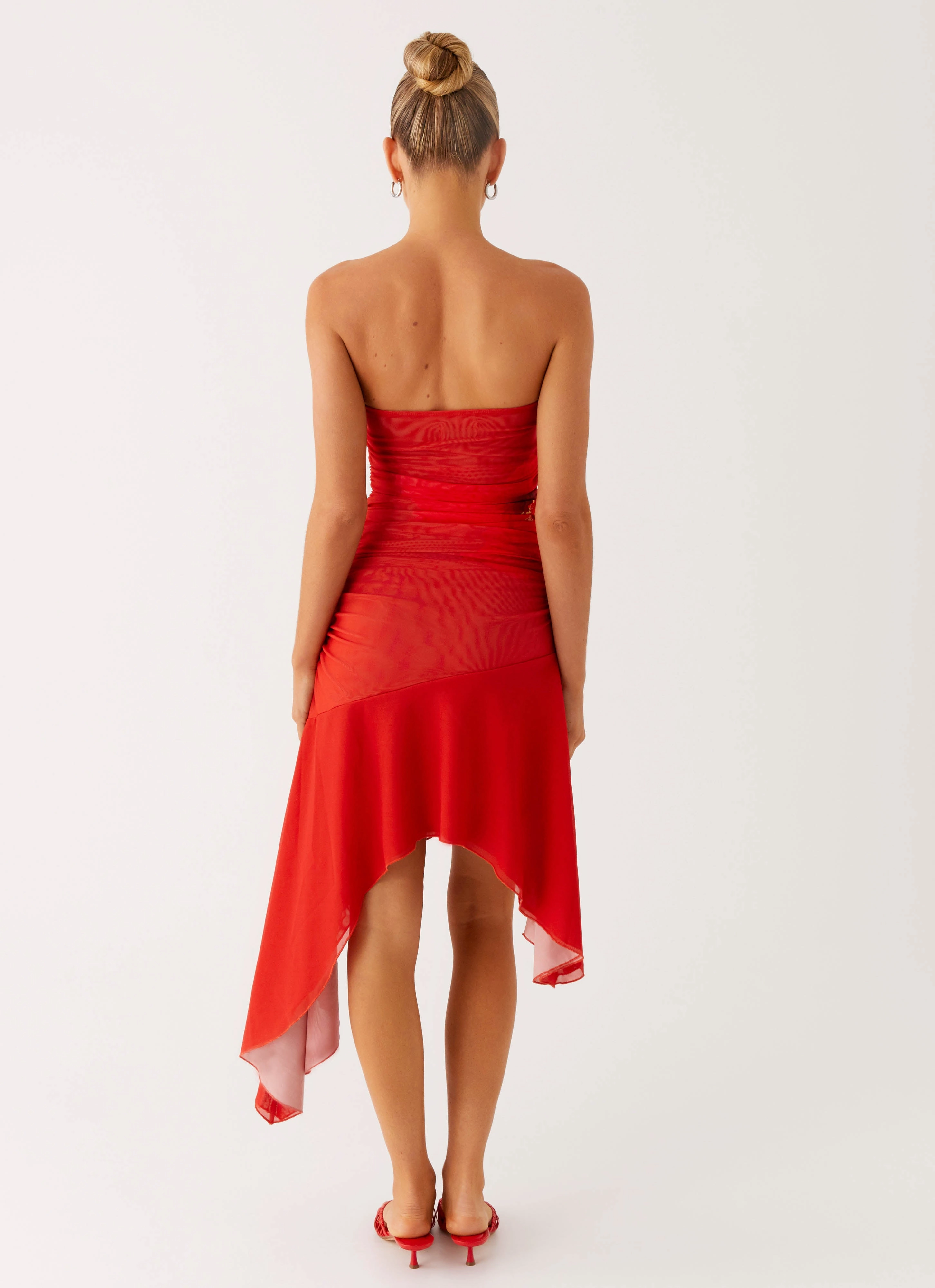 Mood Friendly Think About It Midi Dress - Fire Red