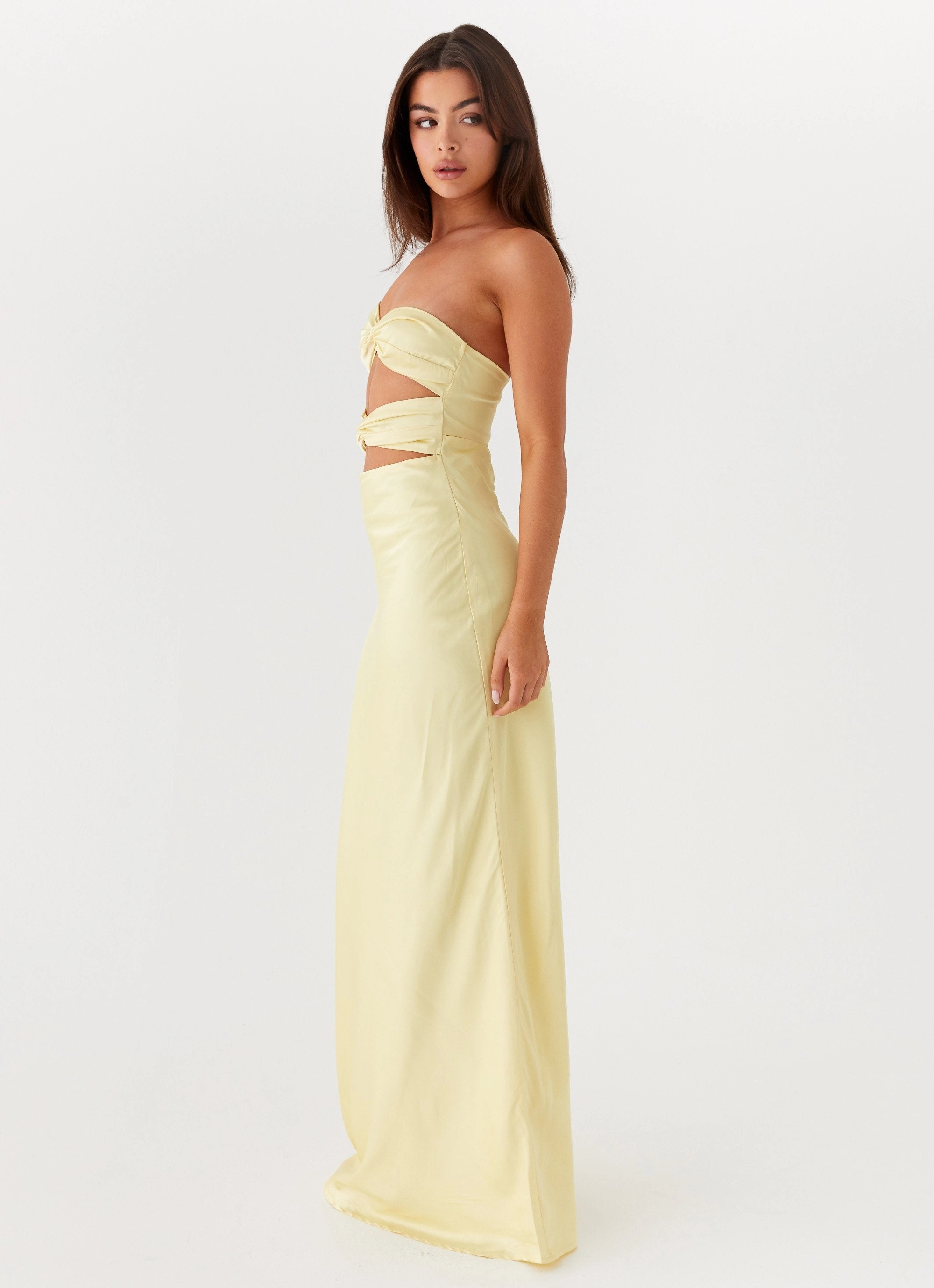 Body Safe Tianna Strapless Maxi Dress - Yellow