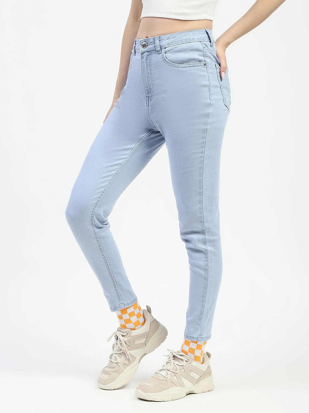 Madame Ice Blue Skinny Fit Cotton Denim Jeans Eco Conscious Denim