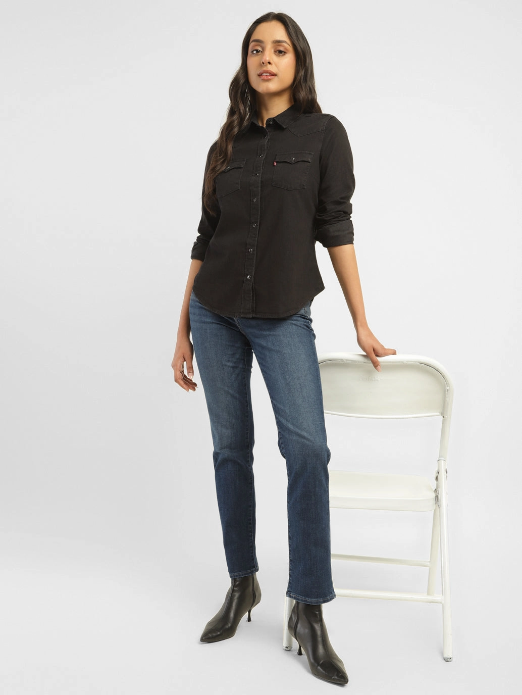 Cool And Clean One For All Women's 312 Blue Straight Fit Mid Rise Jeans