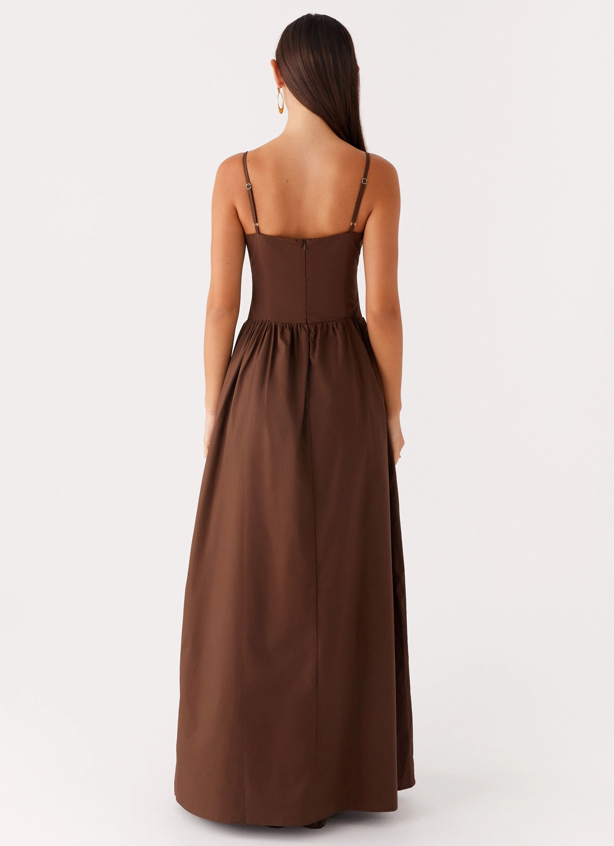Cerys Maxi Dress - Chocolate Relaxed Waist