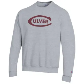 Champion Culver 'C' Eco Powerblend Crew - Heather Grey Half sleeve appropriate for autumn