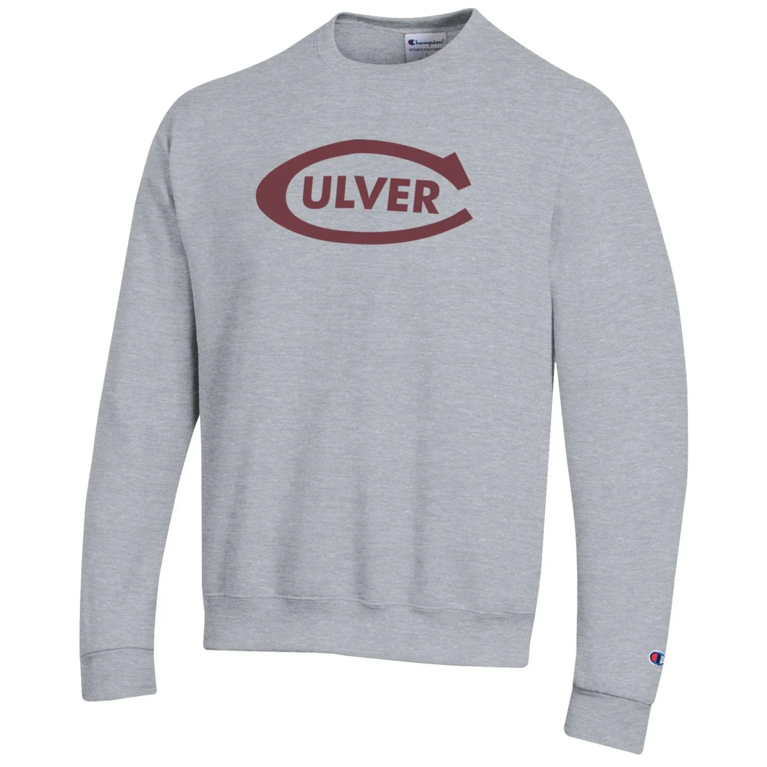 Champion Culver 'C' Eco Powerblend Crew - Heather Grey Half sleeve appropriate for autumn