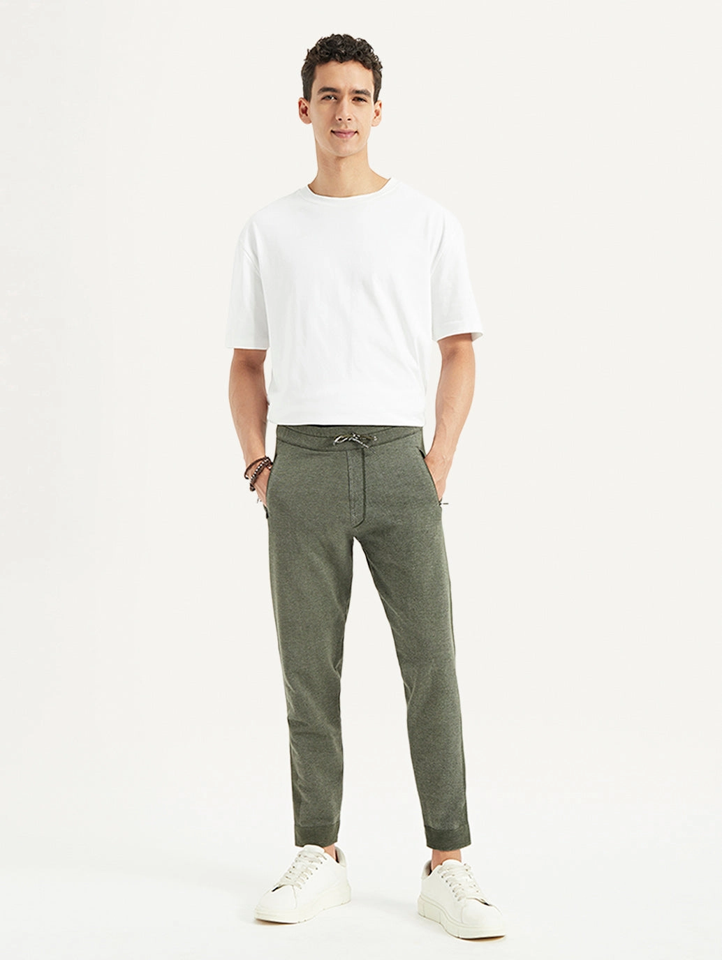 Men's Olive Regular Fit Trousers Chilly Comfort Perfect Silhouette