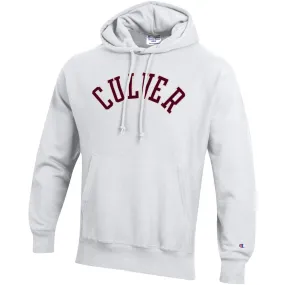 Stylish Comfort Champion Culver Wool Felt Reverse Weave Hood - White with Natural Felt