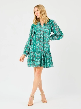Soft cotton blend dress Weekend Feel Natasha Dress | Ivy Lane Green