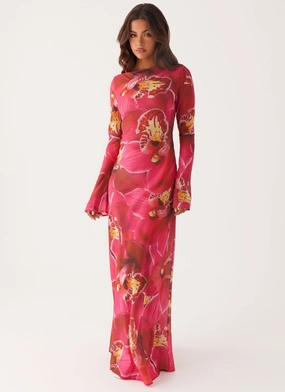 Lorde Maxi Dress - Orchid Pink Event Safe