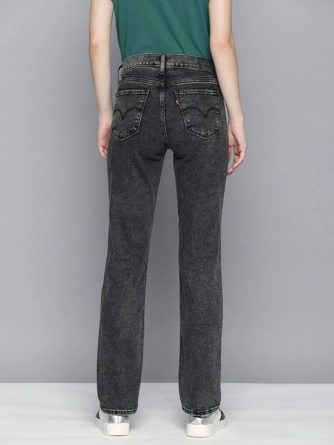 Office Wear Couple Look Work Ready Women's 314 Grey Straight Fit High Rise Jeans