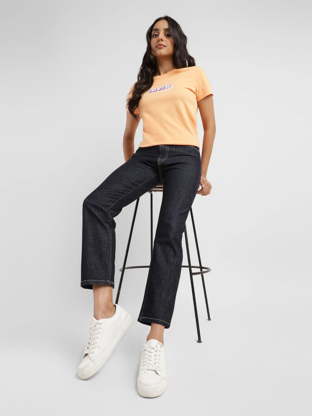 Timeless Wear Shopping Day Street Fashion Textured Women's Blue Wedgie Straight Fit Mid Rise Jeans