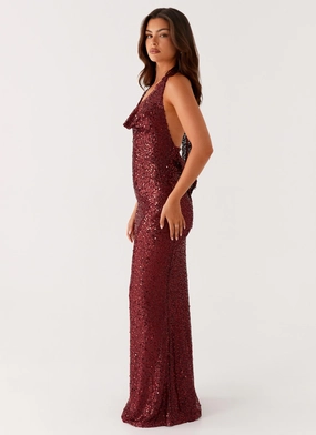 Treasured Sequin Maxi Dress - Fuchsia Lightweight-Comfort Trendy Look