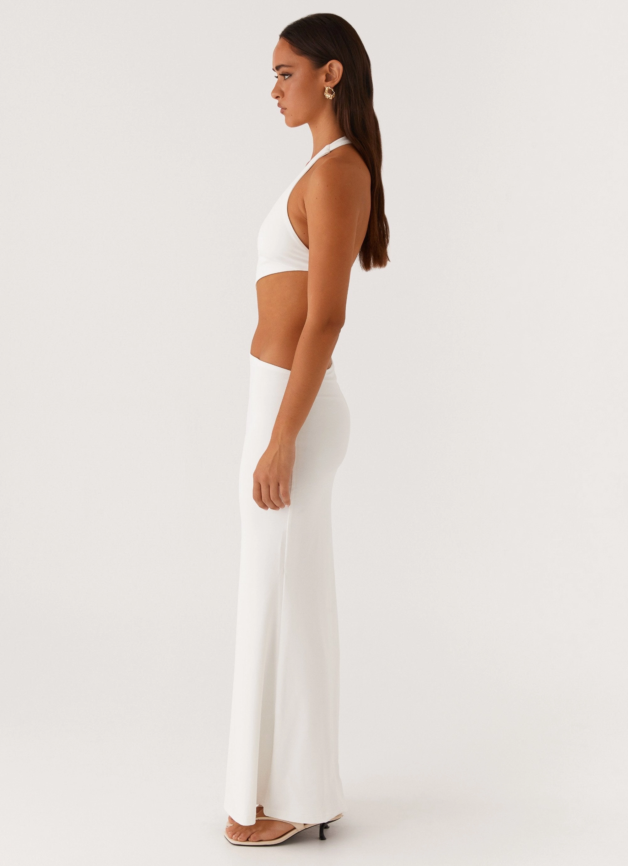 Smooth Edge Fresh Color World Series Maxi Dress - White