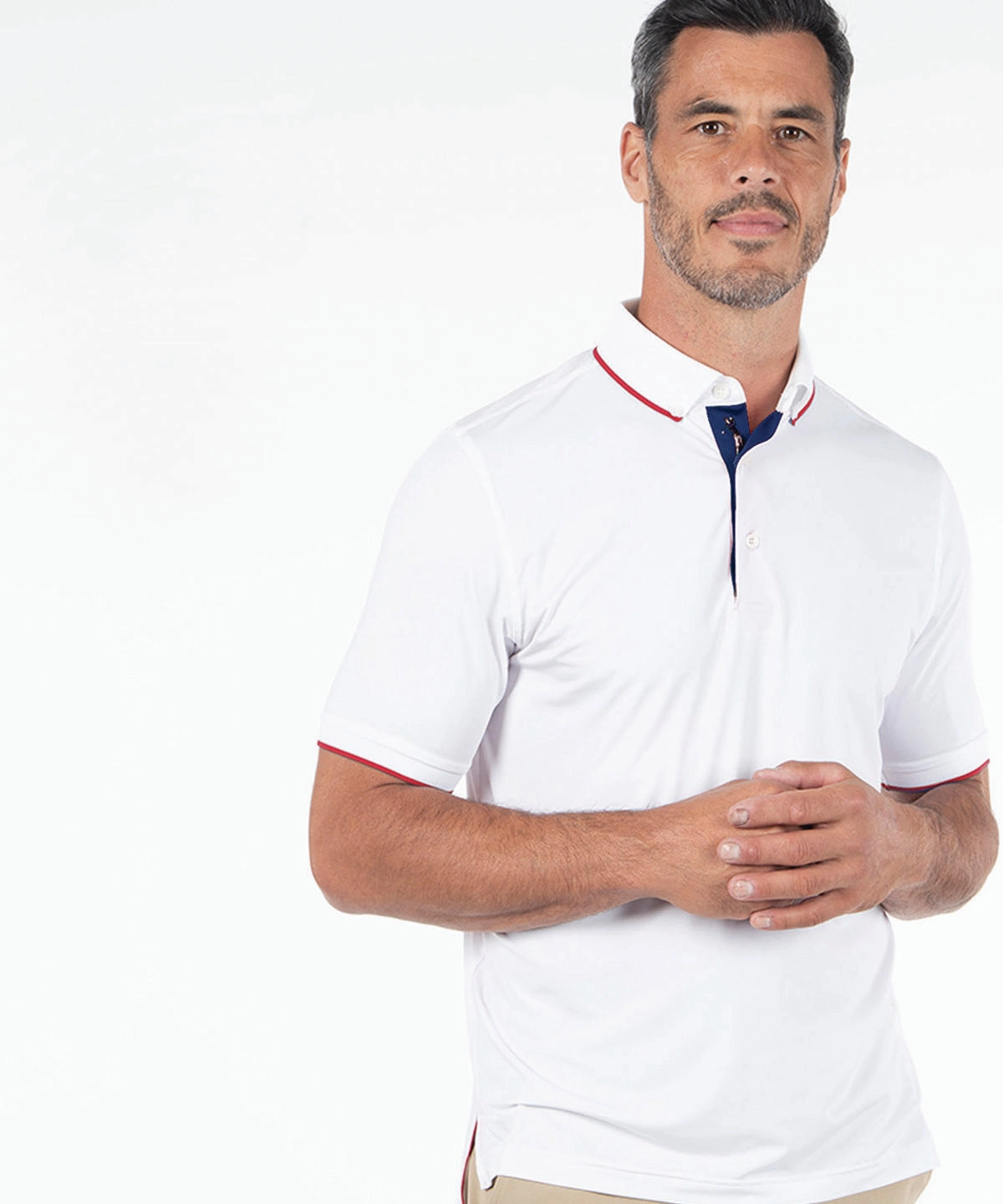 Performance Polo with Contrast Tipping Summer Vacation