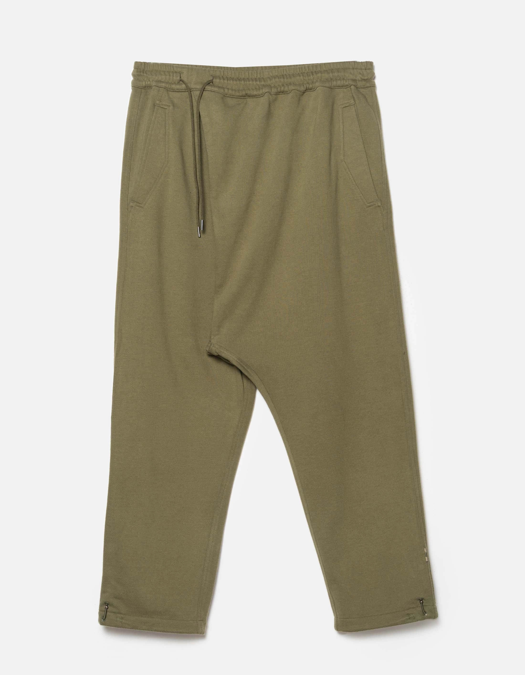 7091 Bering Strait Embroidered Asym Sweatpants Olive OG-107F Sleek Cut Loose cut