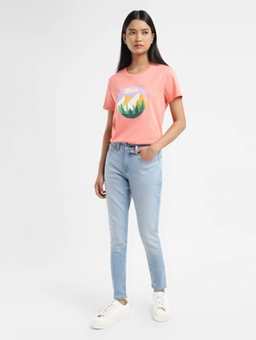 Popular Option Women's 710 Blue Skinny Fit Mid Rise Jeans