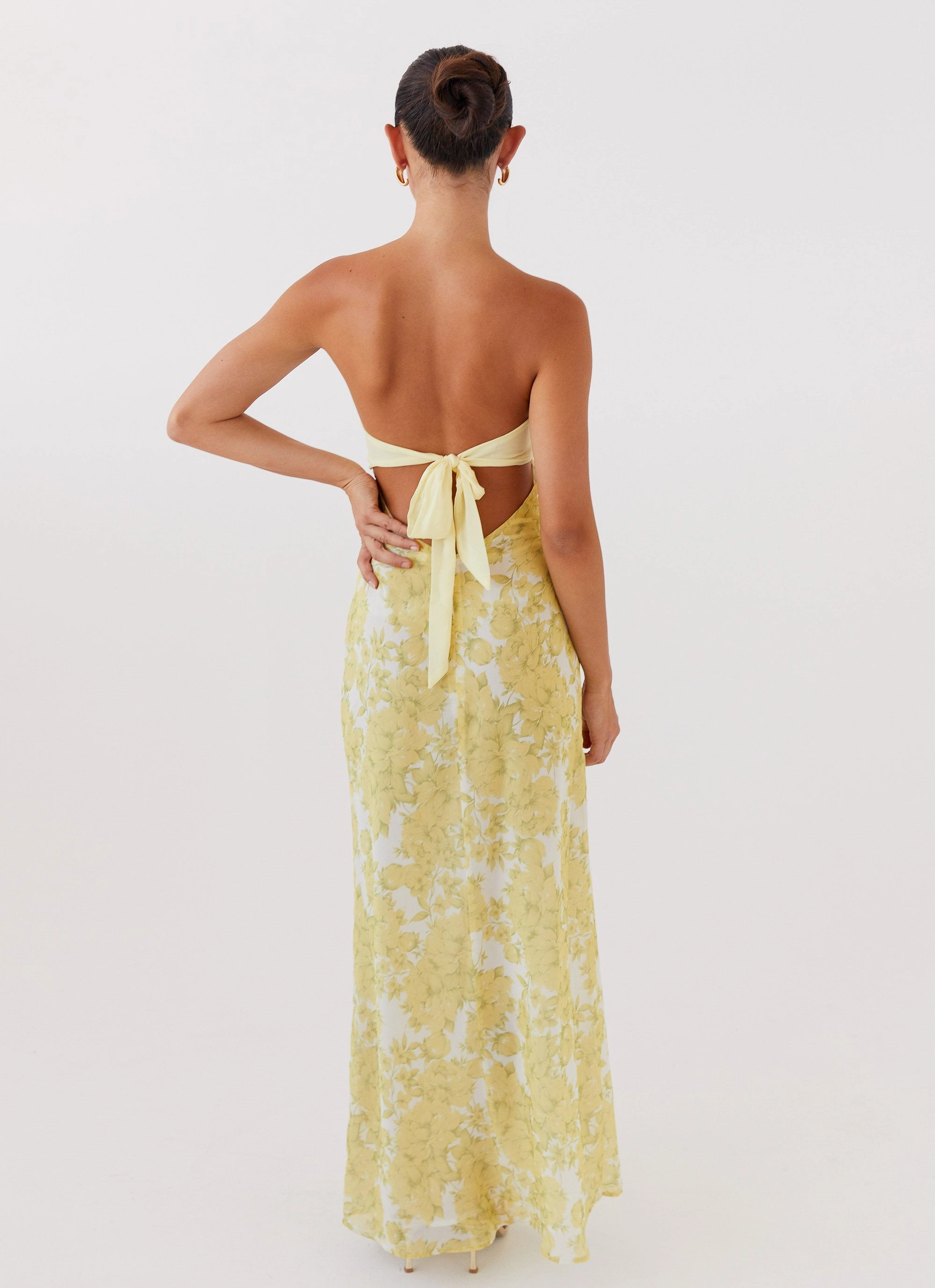 Sophisticated Cut Unique Cut Tropicana Maxi Dress - Daffodil