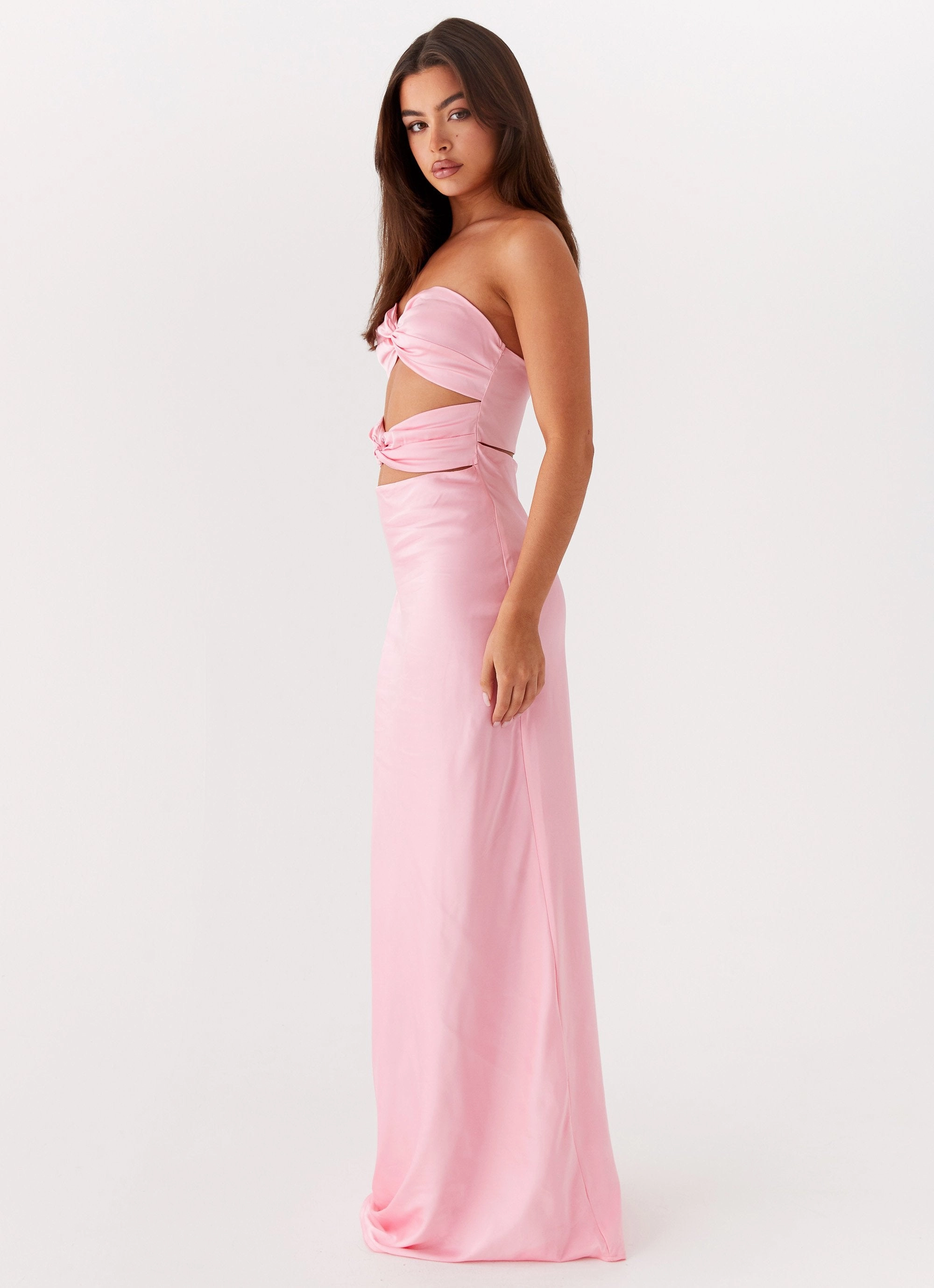Tianna Strapless Maxi Dress - Pink Garden Fresh Easy Pairing