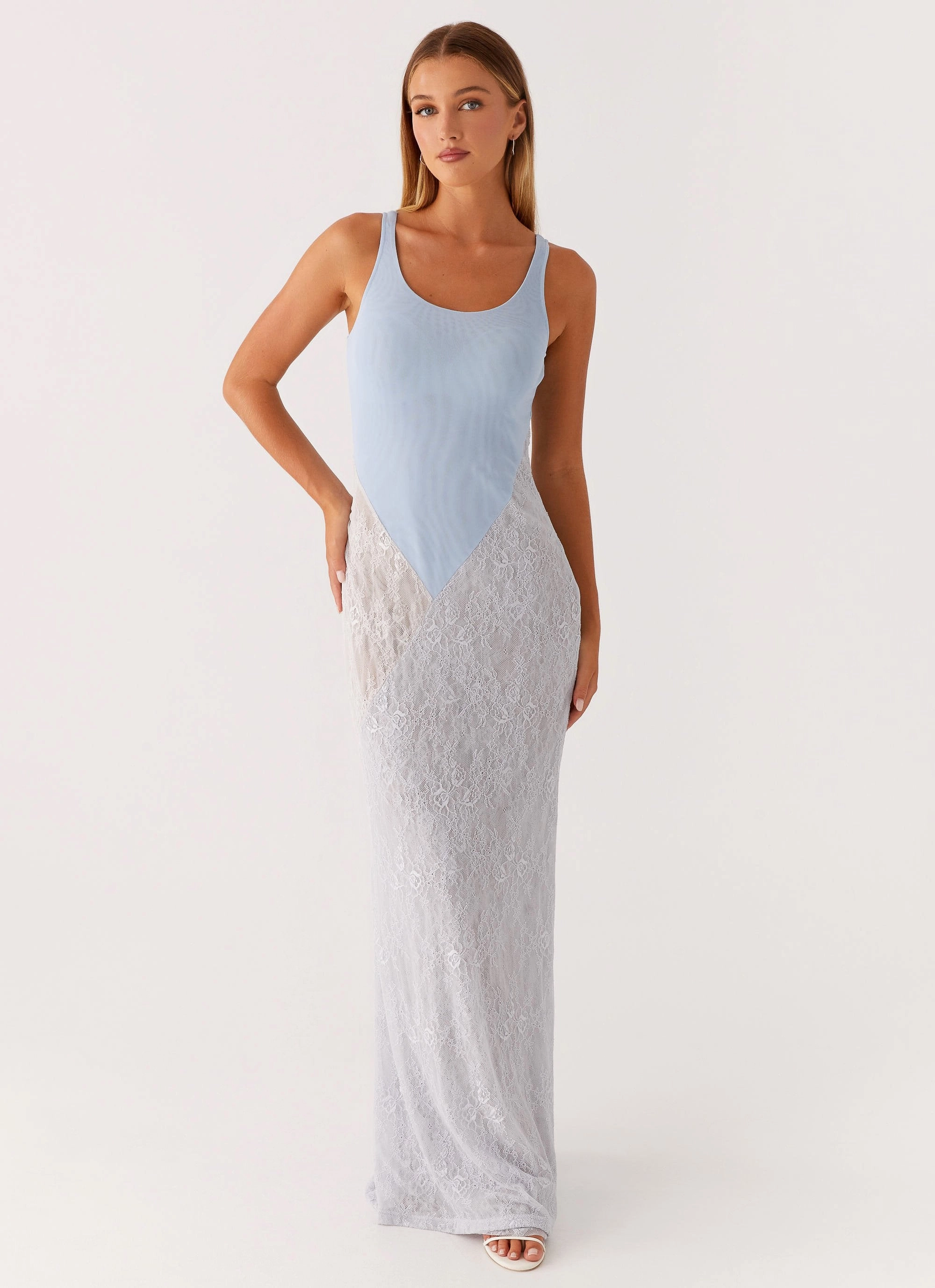 Petite Chic Twilight Dreams Maxi Dress - Blue