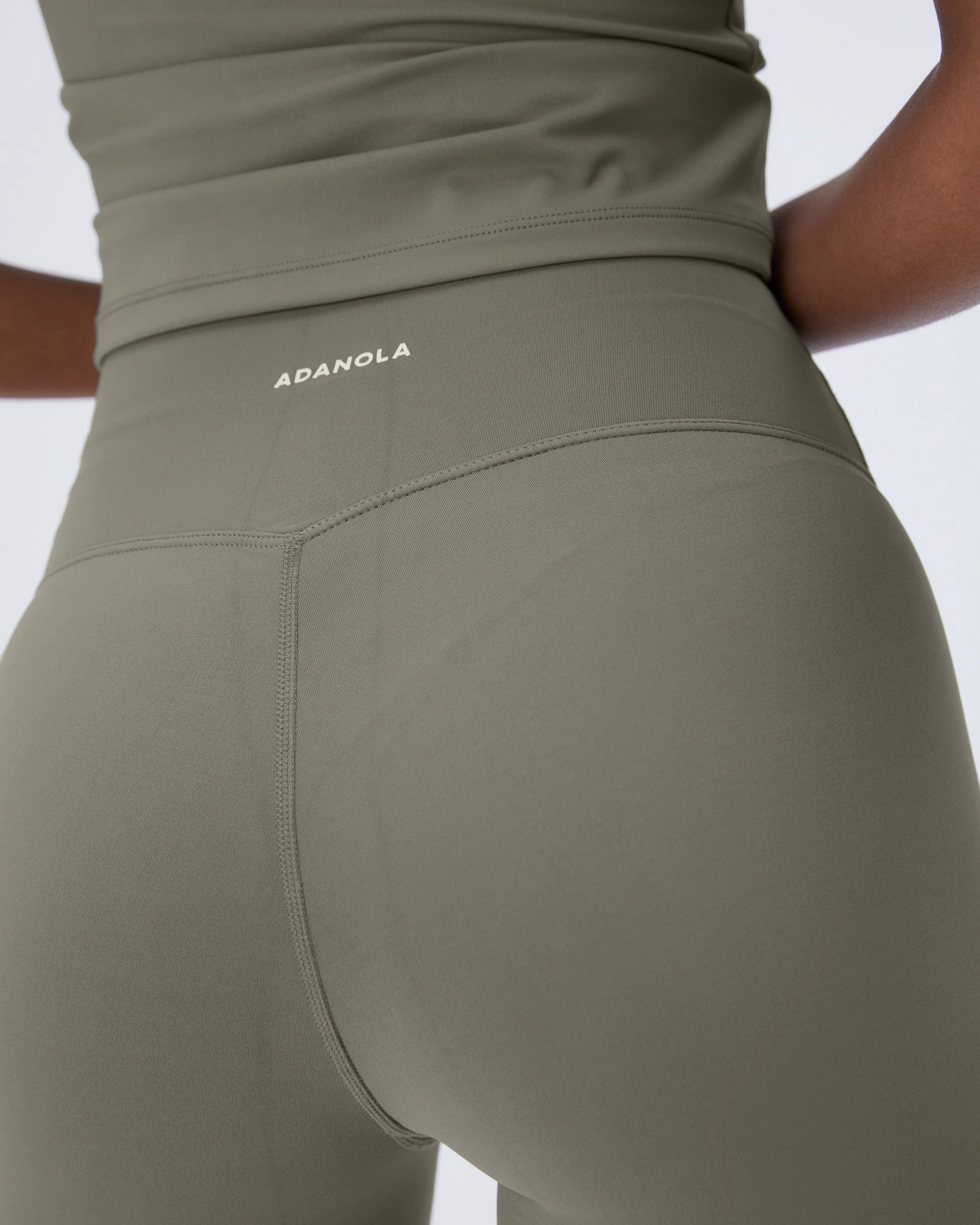 Ultimate Crop Shorts - Olive Green snap closure Vintage Look