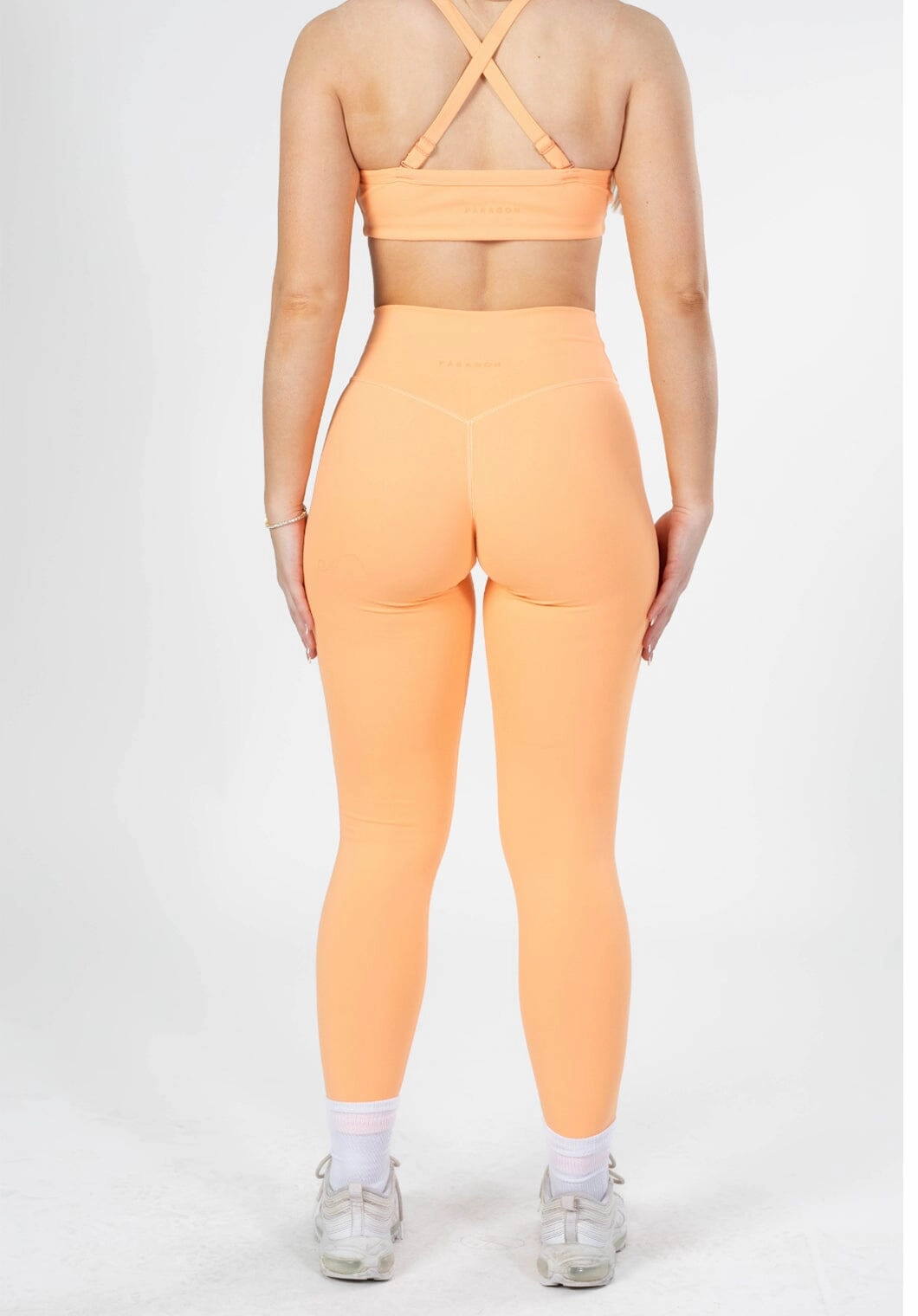 Double Layered Fabric UltraLux Curve Contour Sculptseam? Legging Orangesicle